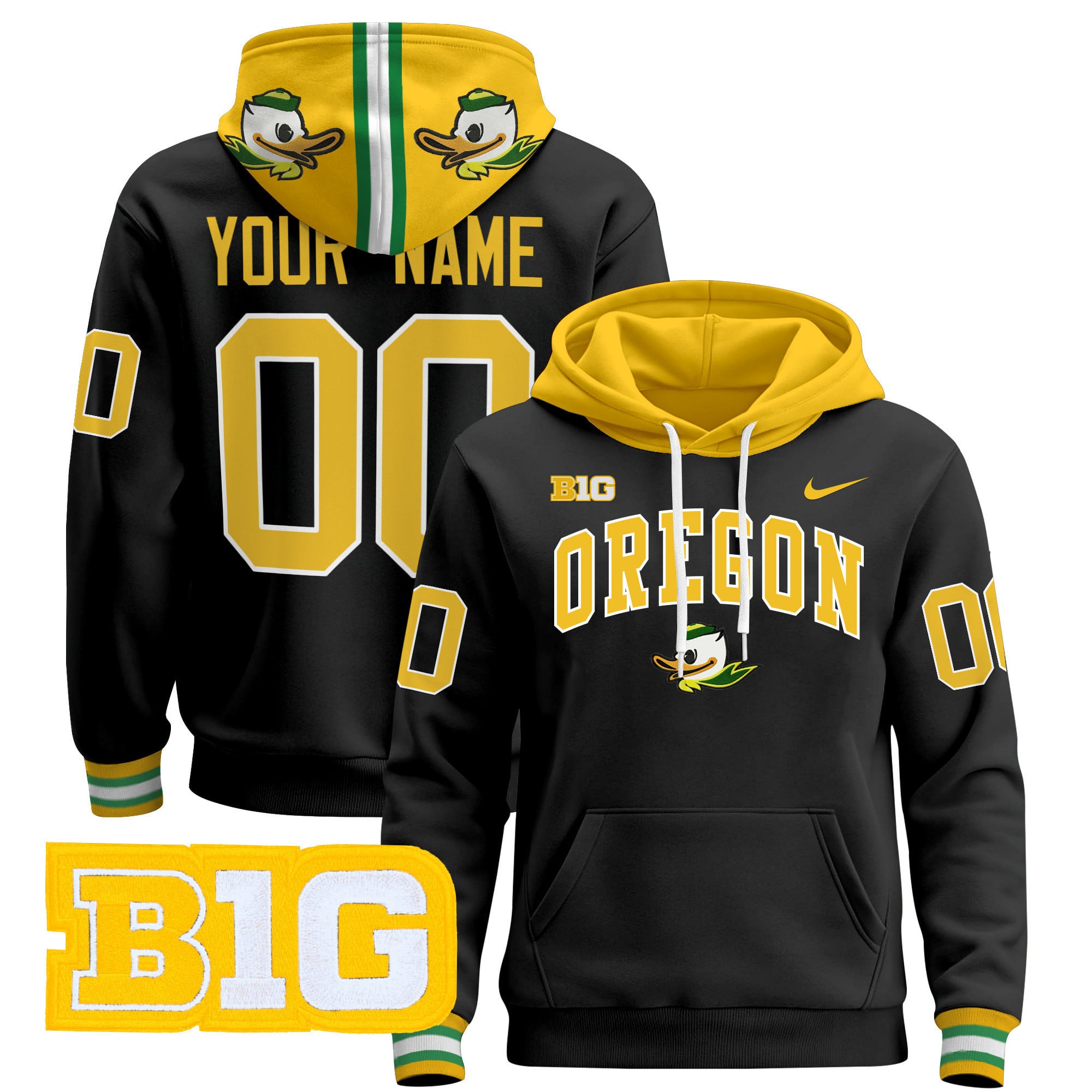 Oregon Ducks 2024 Custom Pullover Hoodie V4