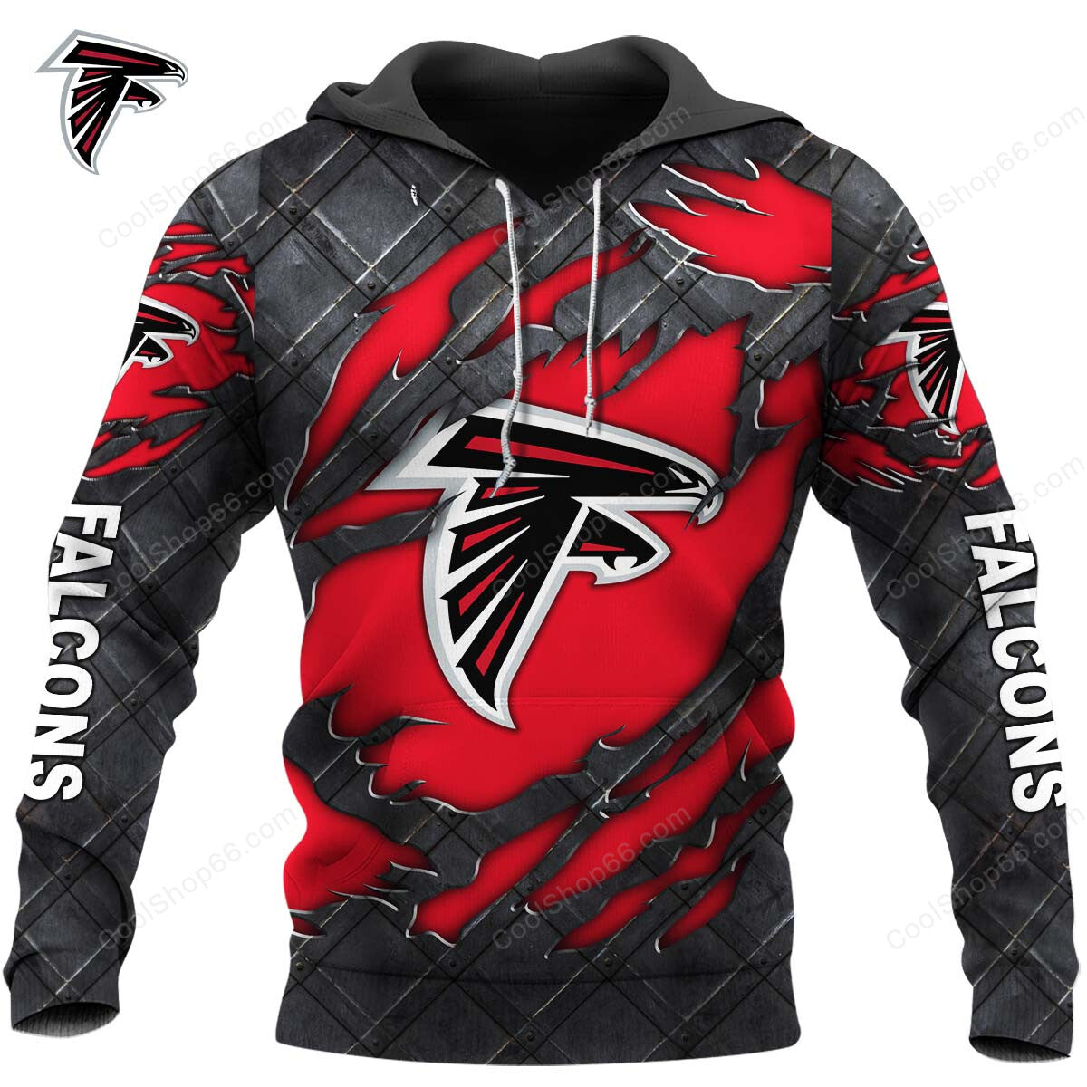 Atlanta Falcons Black Metal Design Shirt