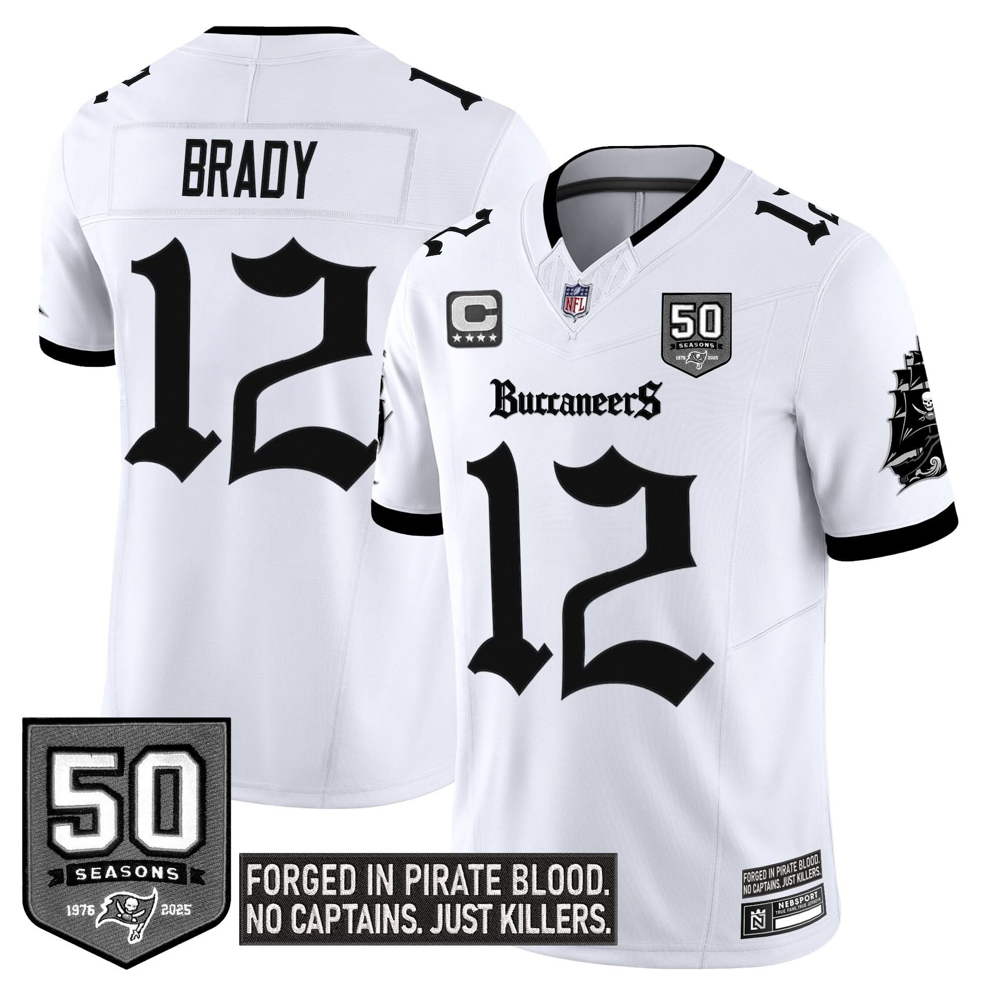 Tampa Bay Buccaneers 'Gothic Pirate Shadows Edition' Limited Jersey - All Stitched