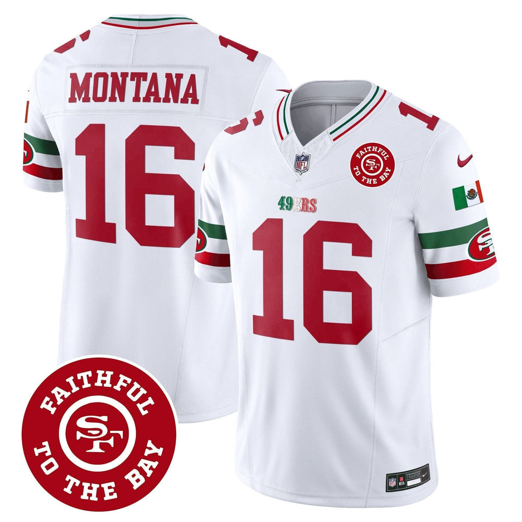 49ers Mexico Faithful To The Bay Patch Vapor Jersey - All Stitched