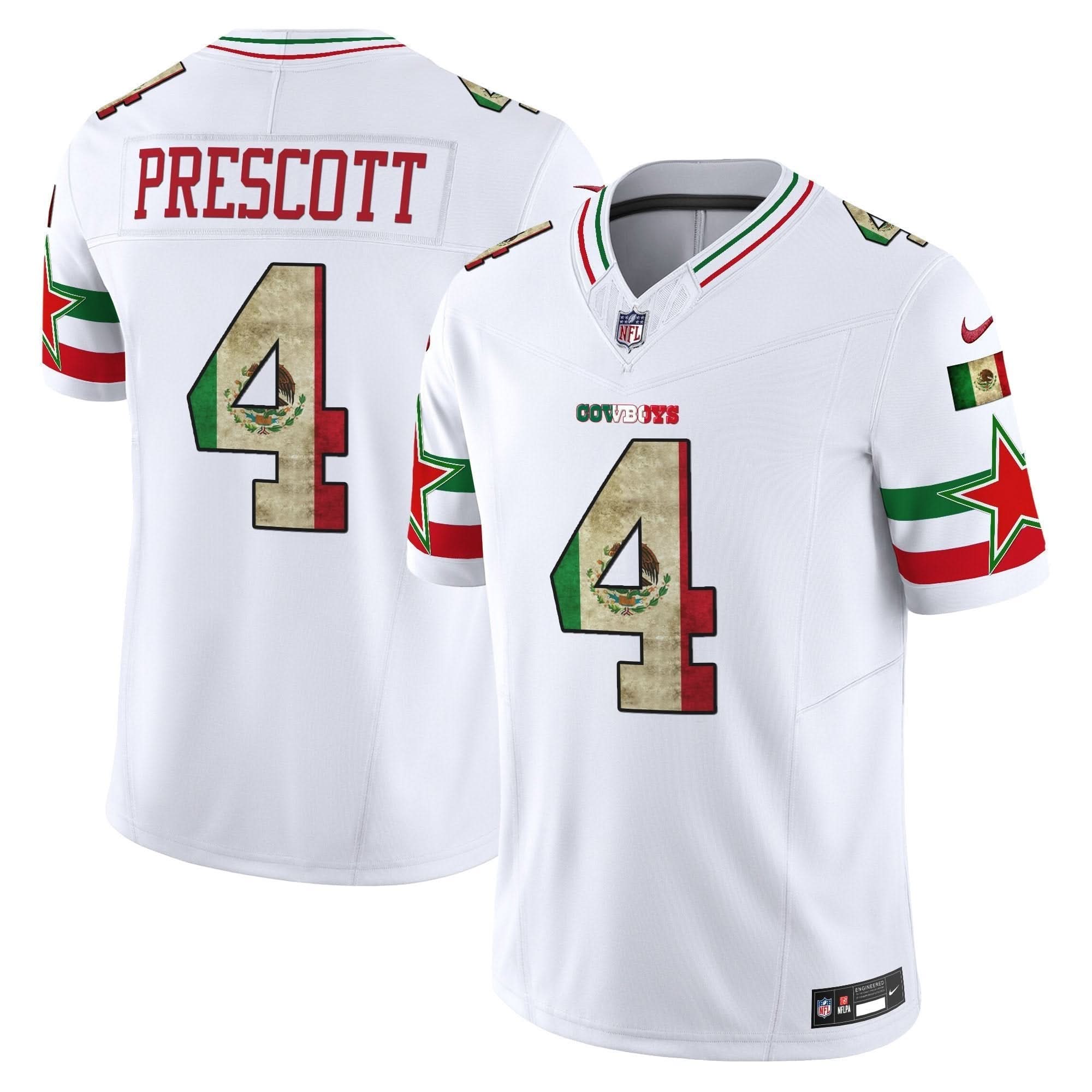 Dallas Cowboys Mexico Vapor Limited Jersey V3 - All Stitched