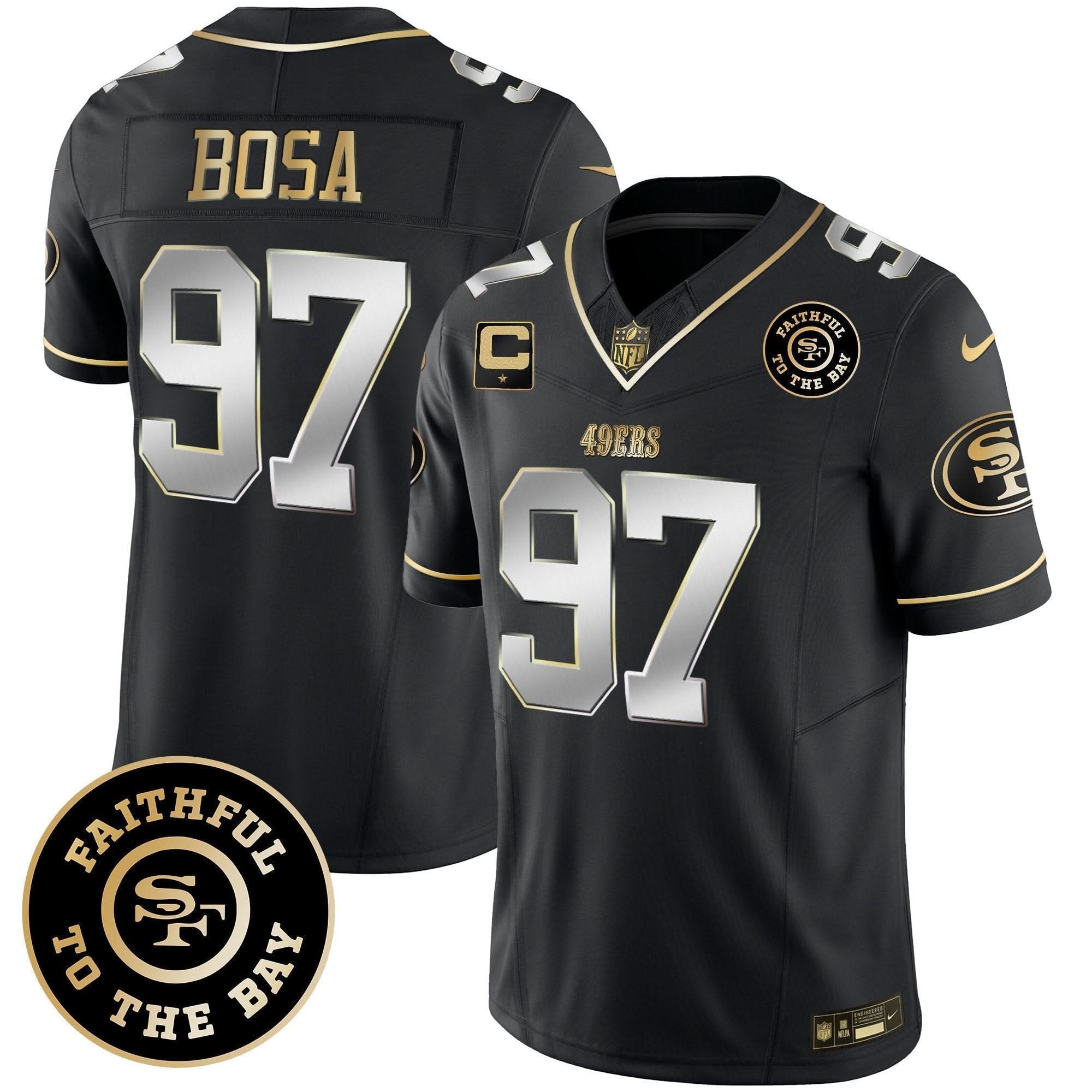 49ers Faithful To The Bay Patch Vapor Limited Jersey V6 - All Stitched