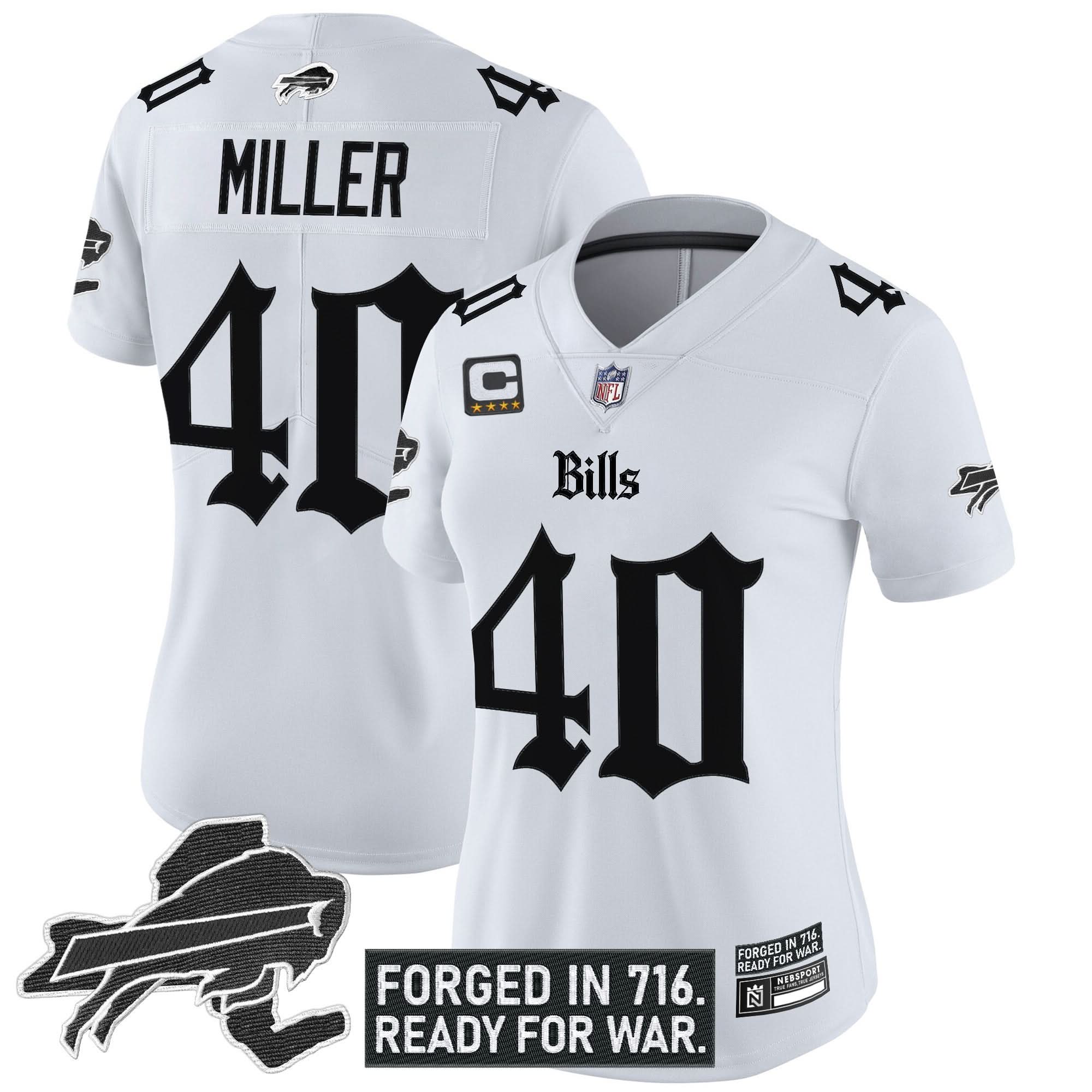 Women's Buffalo Bills 'Gothic Cold Front Edition' Vapor Limited Jersey - All Stitched