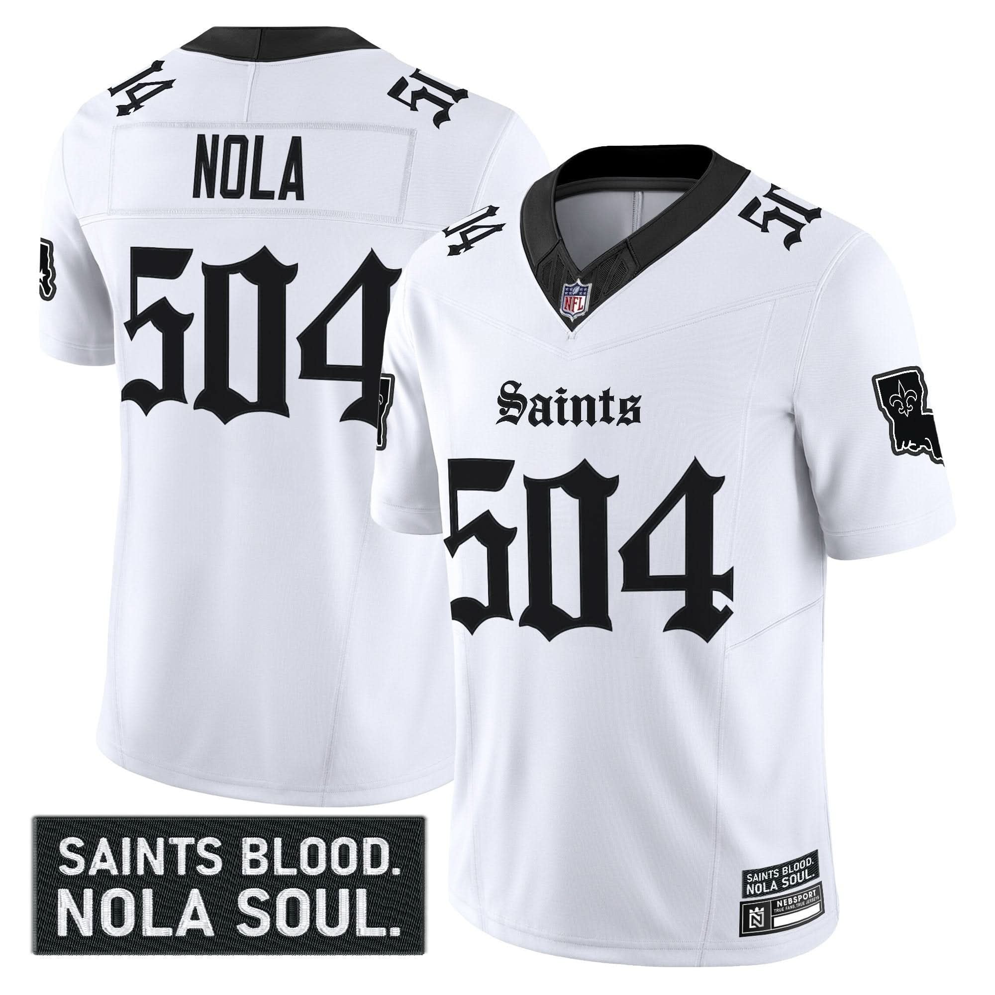 New Orleans Saints 'Gothic Vieux CarrÃ© Edition' Vapor Jersey - All Stitched
