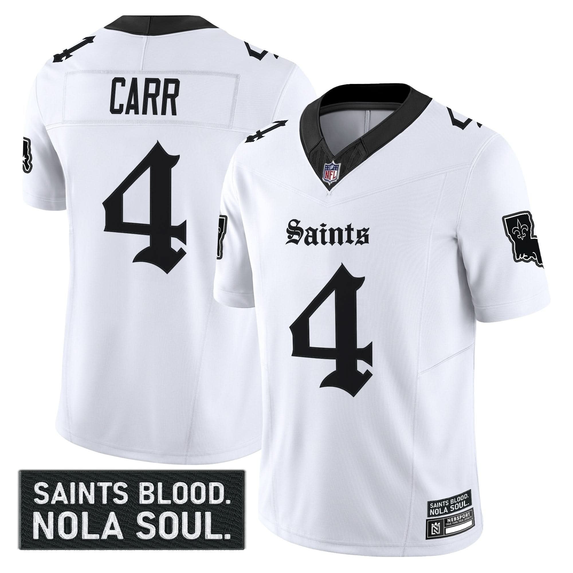New Orleans Saints 'Gothic Vieux CarrÃ© Edition' Vapor Jersey - All Stitched