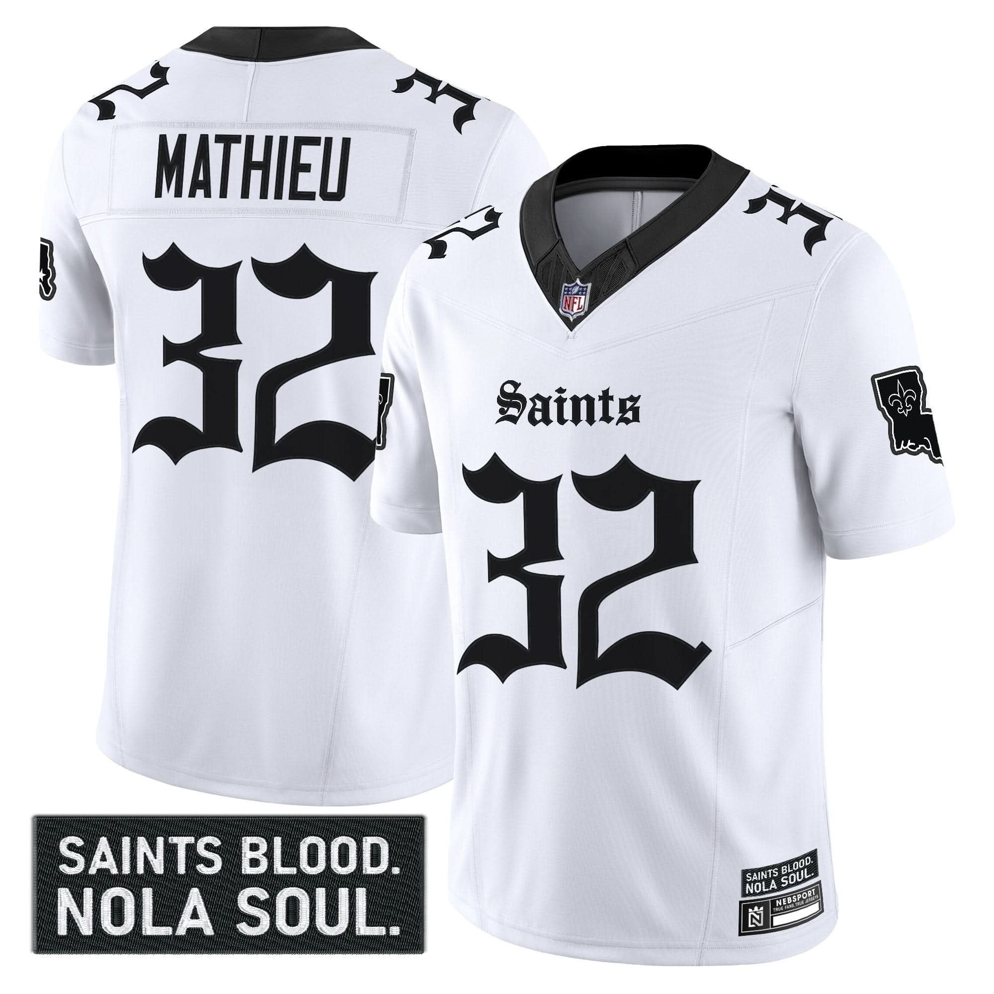 New Orleans Saints 'Gothic Vieux CarrÃ© Edition' Vapor Jersey - All Stitched