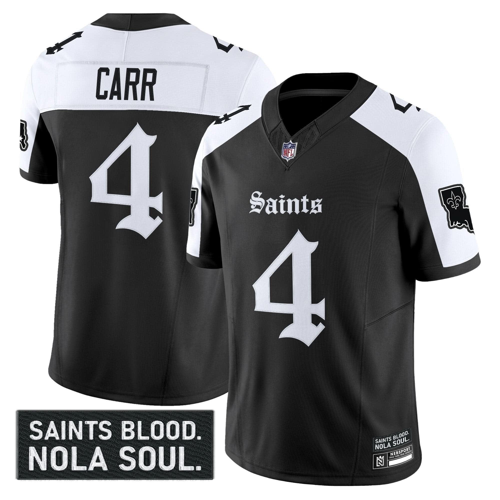 New Orleans Saints 'Gothic Vieux Carré Edition' Vapor Jersey - All Stitched