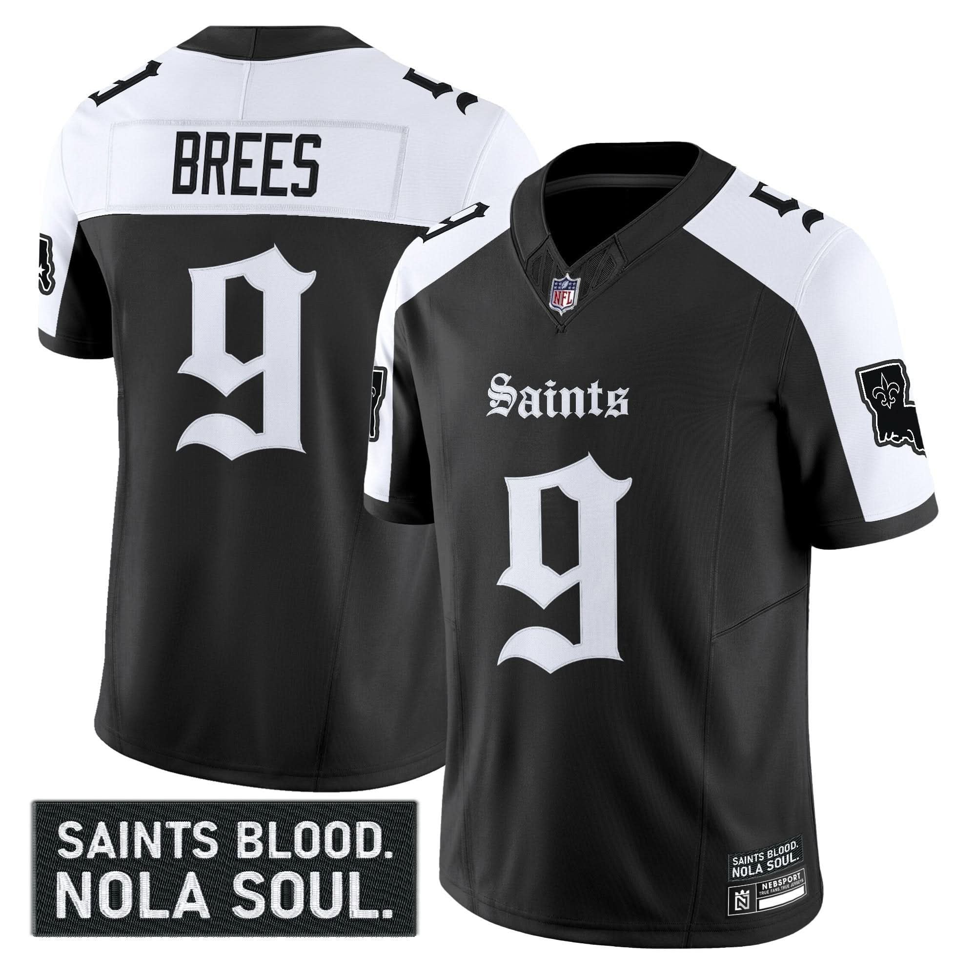 New Orleans Saints 'Gothic Vieux CarrÃ© Edition' Vapor Jersey - All Stitched