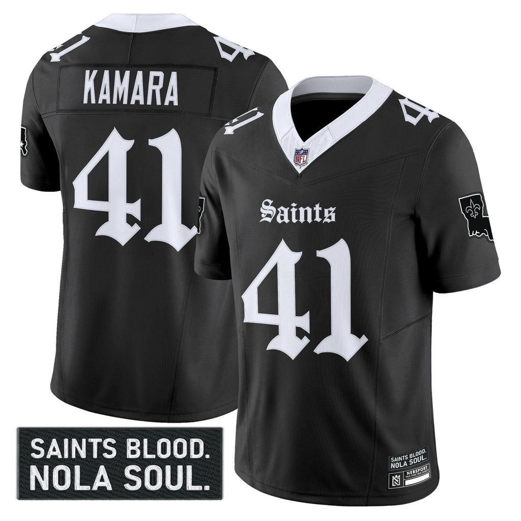 New Orleans Saints 'Gothic Vieux CarrÃ© Edition' Vapor Jersey - All Stitched