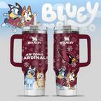 Arizona Cardinals NFL x Bluey Custom Stanley Cup 40 oz 30 oz Tumbler With Handle
