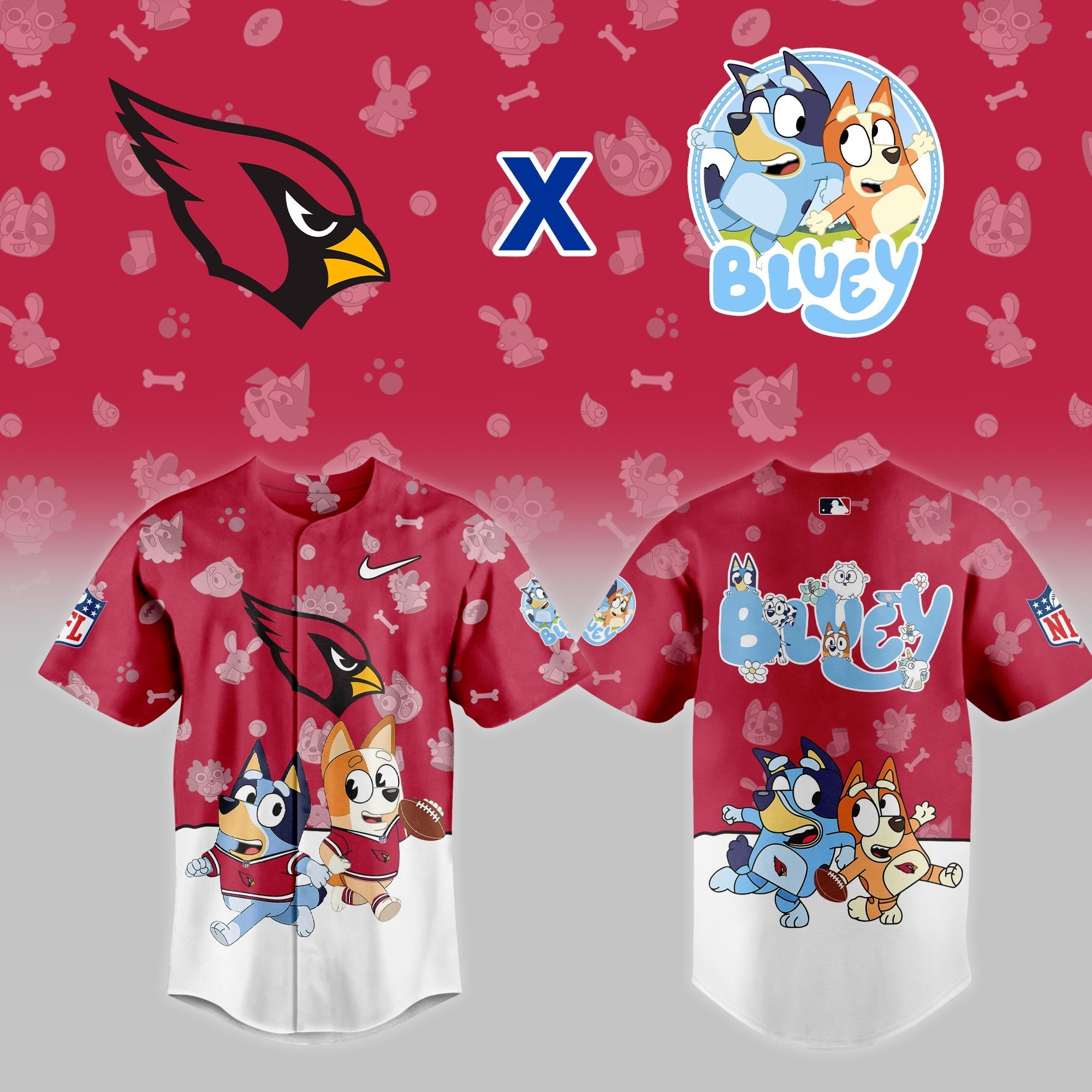 A.Cardinals x Bluey Night Limited Jersey