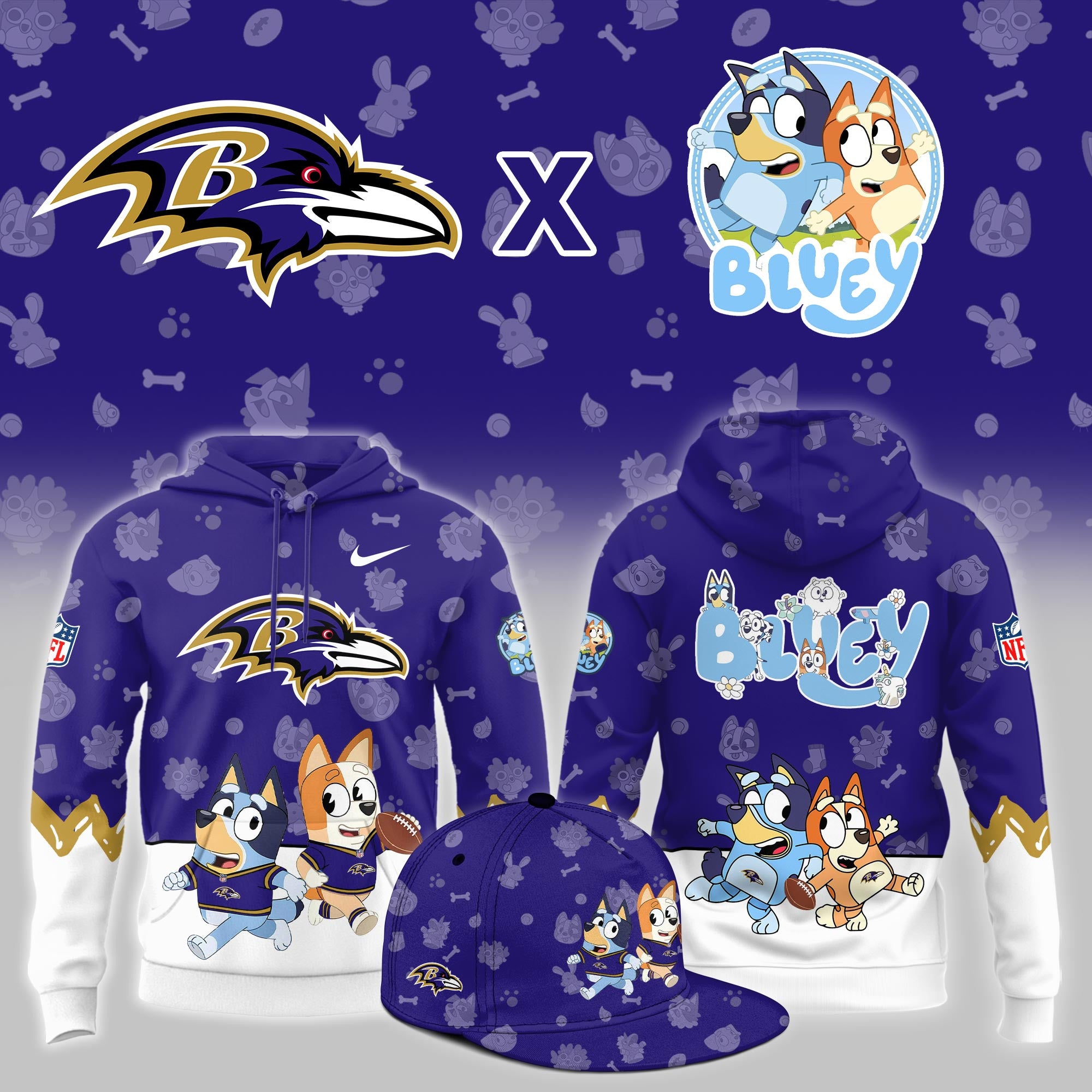 B.Ravens x Bluey Night Limited Hoodie